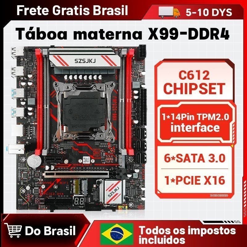 Processador X99 V1.0 SZSJKJ Chipset C612 + Xeon 2680v4 🛒