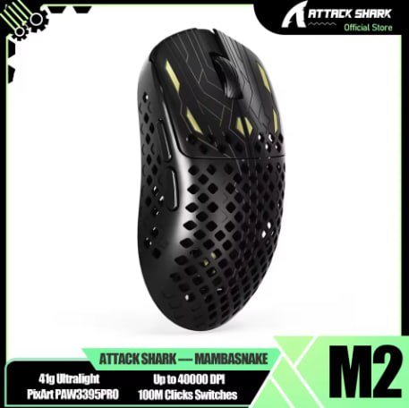 Mouse Gamer Sem Fio MAMBASNAKE M2, PAW3395PRO 41g 🛒