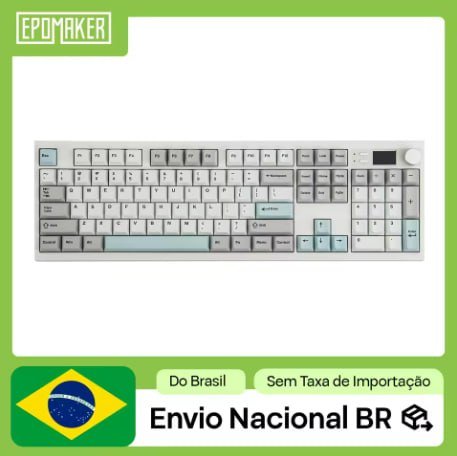 EPOMAKER QK108 Teclado Mecânico Full-Size 100% ANSI US 8000MAh Com Tela 🛒