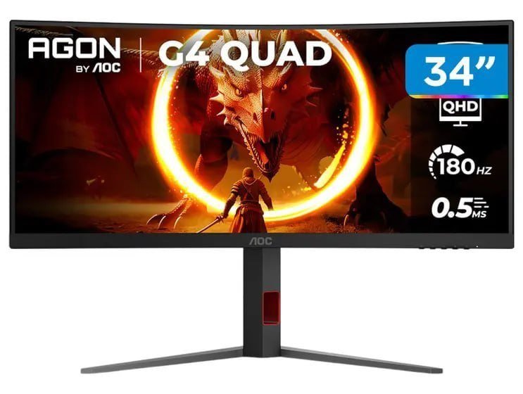 Monitor Gamer Curvo AOC Agon 34" Ultrawide 🛒