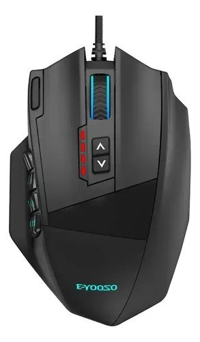 Mouse Gamer Mmo E-yooso X-39pro 18 Botões Programáveis, Dpi Ajustável Até 24.000 E Iluminação Rgb Para Alta Performance Em Jogos Preto 🖱️🎮
