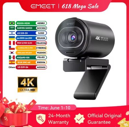 Webcam 4K EMEET S600 🛒