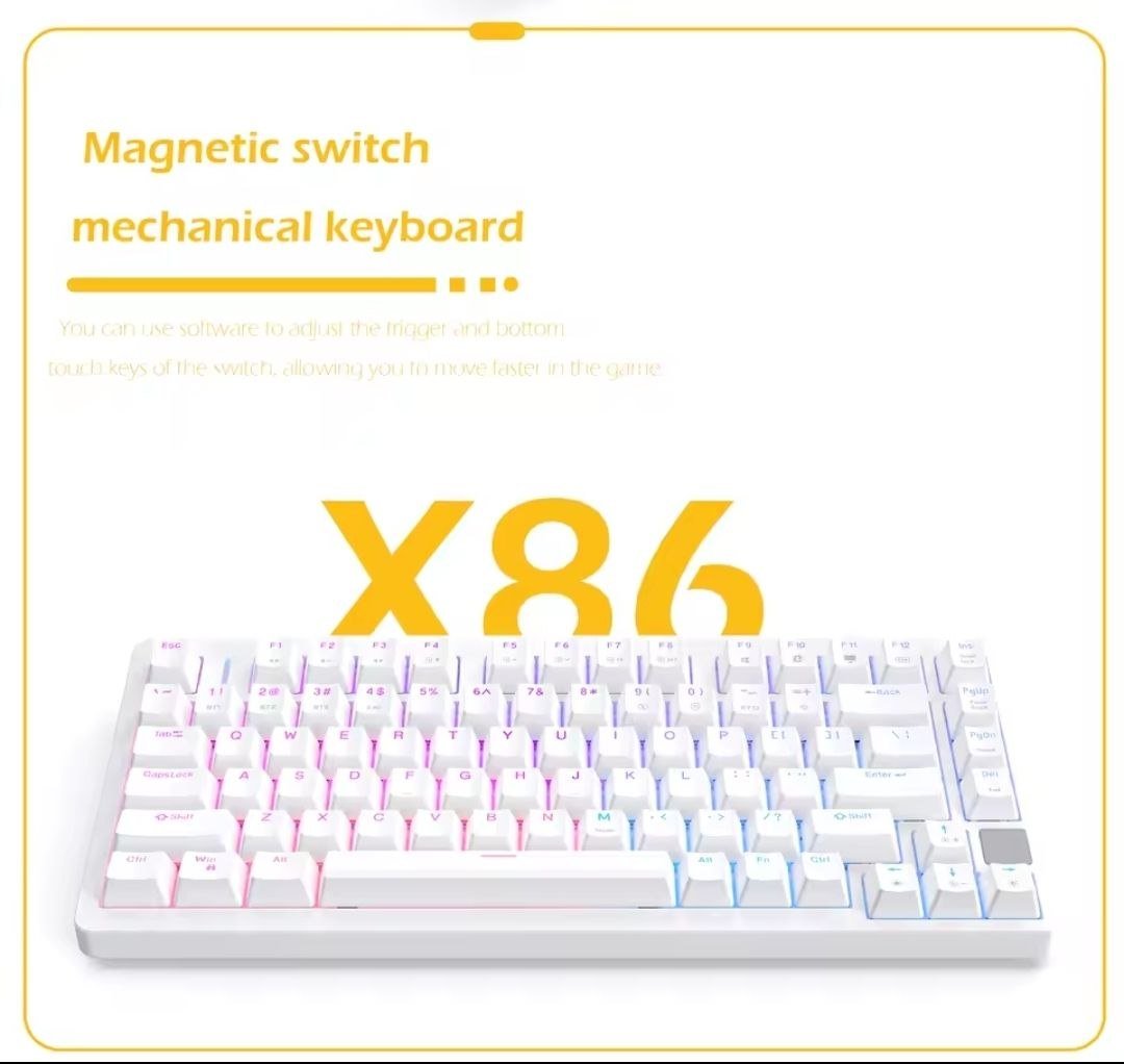 ZUOYA X86 Teclado Magnético Com Fio Switchs Gateron 🛒