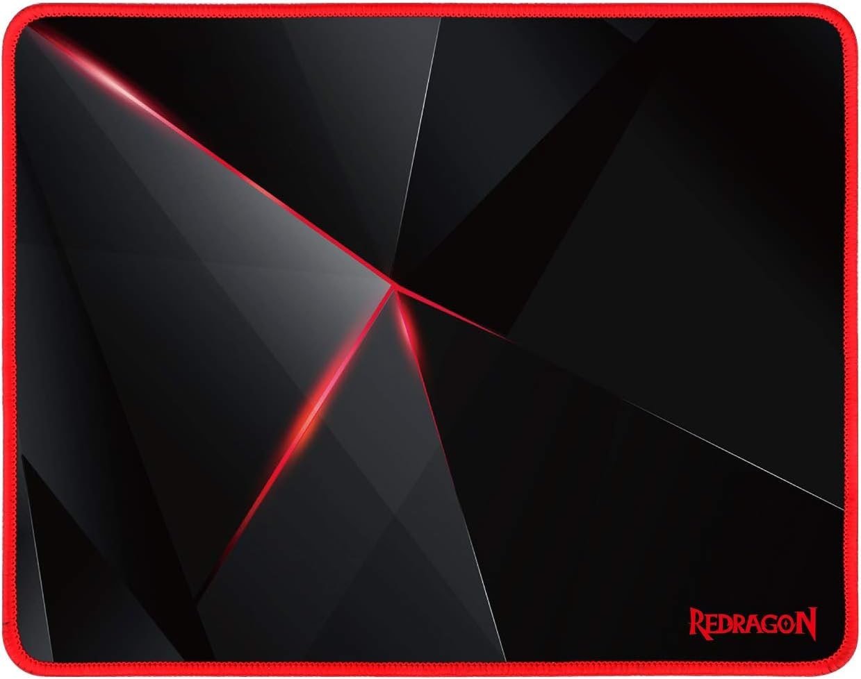 REDRAGON MOUSEPAD GAMER CAPRICORN 330x260x3MM P012, preto/vermelho 🖱️