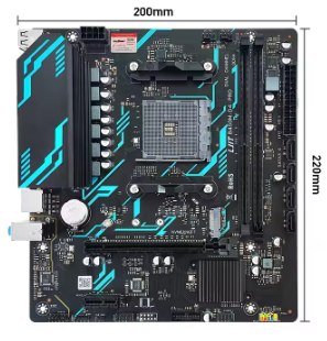 B450m D4 PRO Jieshuo Placa Mãe AM4 DDR4 Black 🖤