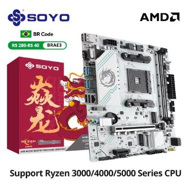 B550M Soyo White ARGB, 2x Nvme Pcie 4.0 🛒