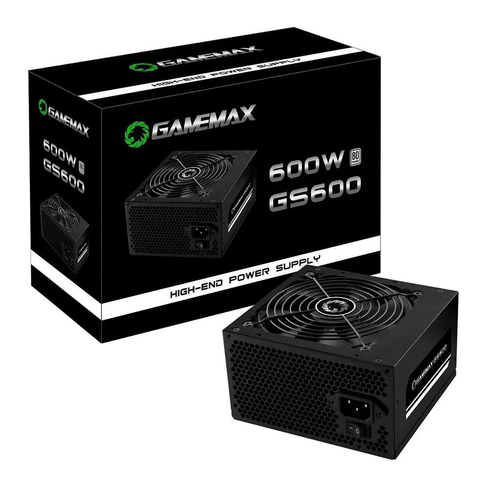 Fonte Gamemax GS600, 600W, 80 Plus White 🖥️