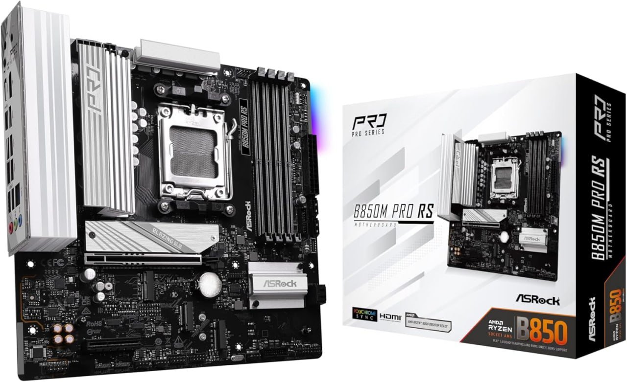 Placa Mãe Asrock B850M PRO RS (AM5/4xDDR5/HDMI/DP/M.2/USB 3.2) 🙌