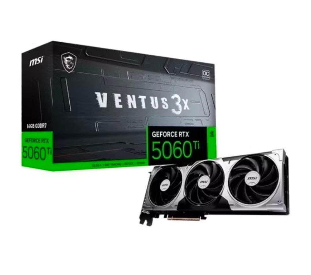 Placa de Vídeo GPU NV RTX5060TI 16GB GDDR7 128BITS VENTUS 3X OC 🖥️🎮