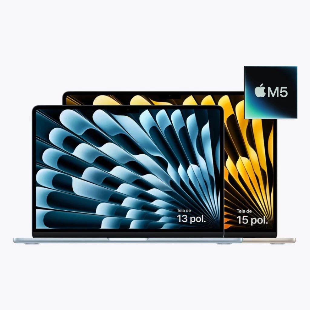 Apple Macbook Air M5 16GB RAM 512GB SSD Tela 13 e 15 Polegadas Novo Lacrado Garantia Apple 🛒