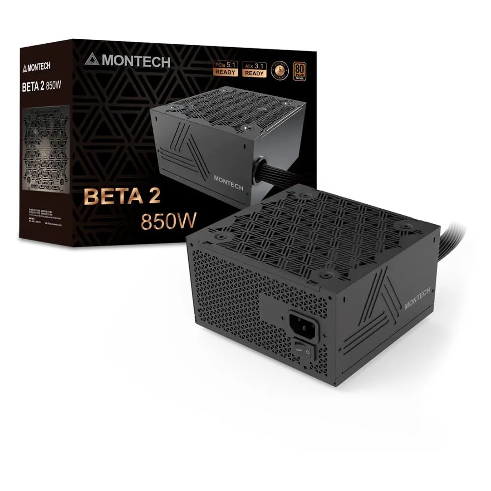 Fonte Montech Beta 2, 850W, 80 Plus