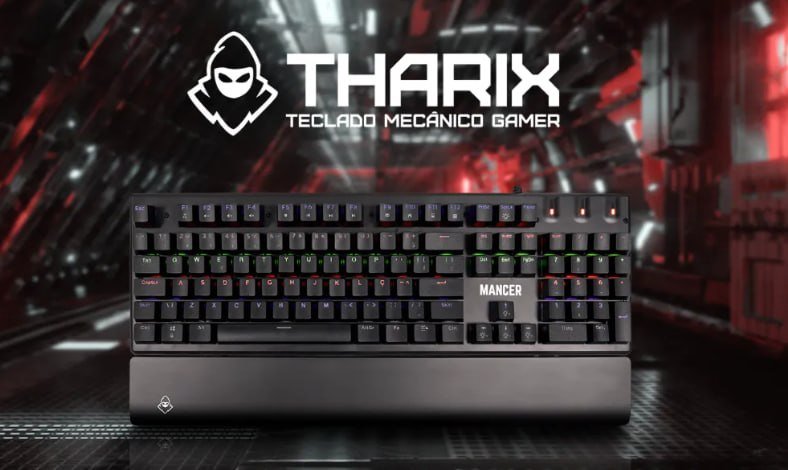 Teclado Mecanico Mancer Tharix, Rainbow, ABNT2, Switch Vermelho 🖥️✨