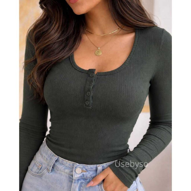 Blusa Canelada Manga Longa Tecido Premium 🛒