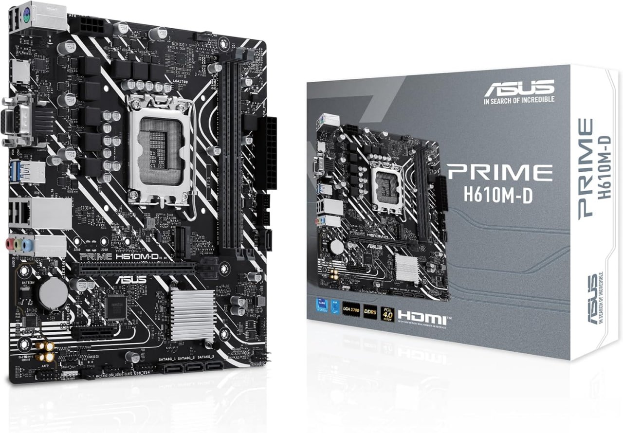 ASUS Placa-mãe Prime H610M-D Intel H610 Micro-ATX (LGA 1700), DDR5 🖥️