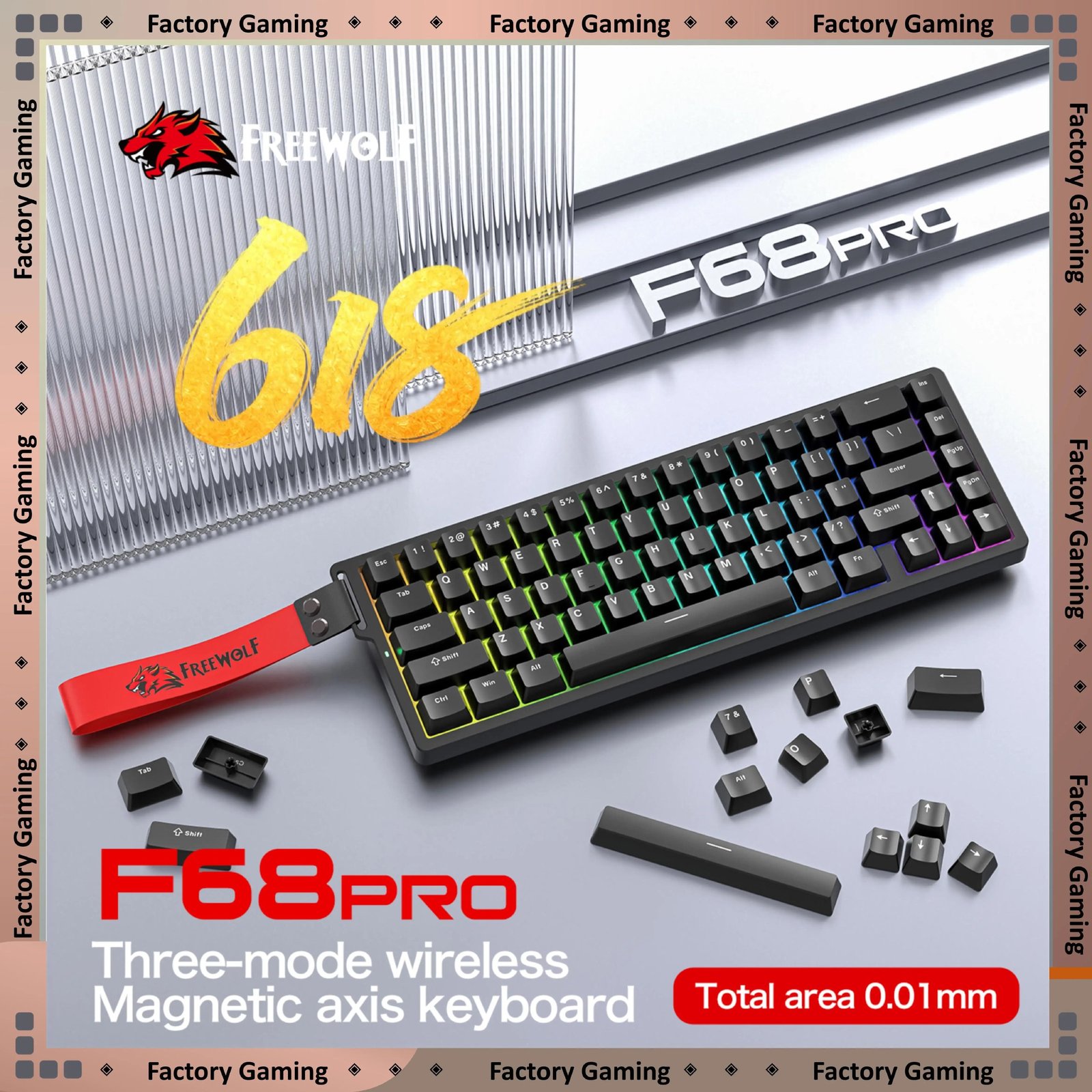 Teclado Magnético FreeWolf F68 Magnético 🛒