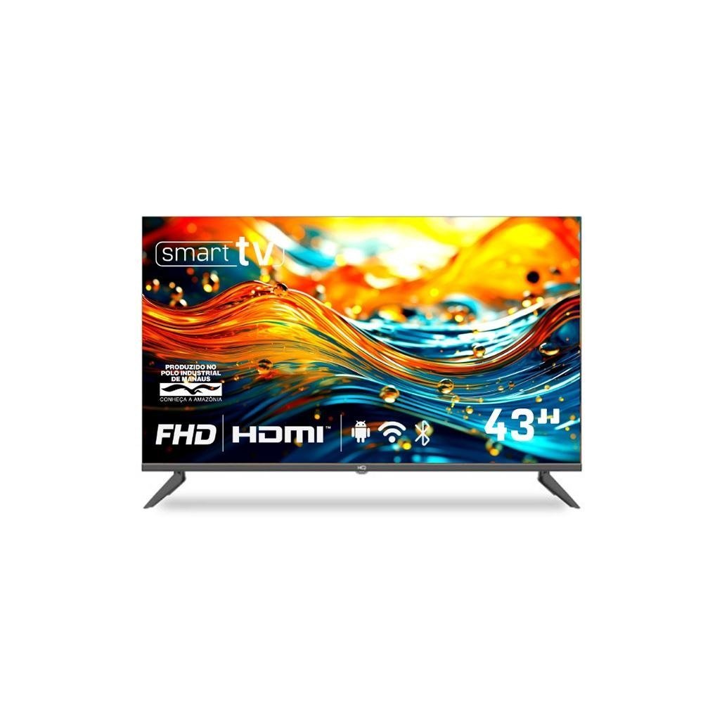Smart TV HQ 43" Full HD tela sem bordas Android 11 design Slim 🛒