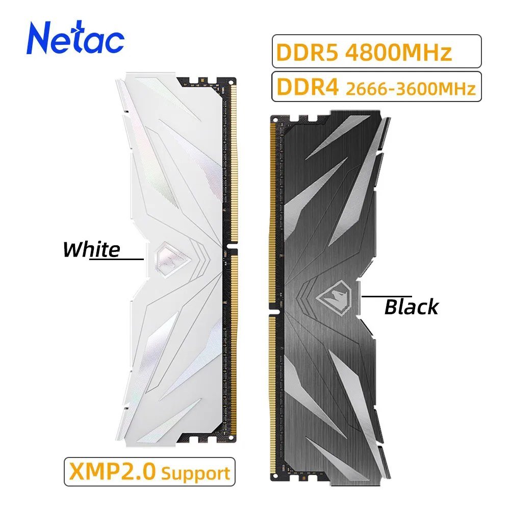 Memória Ram Netac 16GB (2x8GB) DDR4 3200MHz Branca 🛒