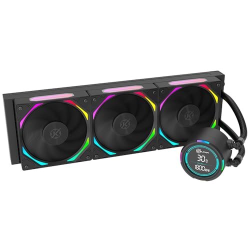 Water Cooler Kalkan Delta V2 360 ARGB Preto com Display LCD Bomba 3200 RPM KLK00067 360mm