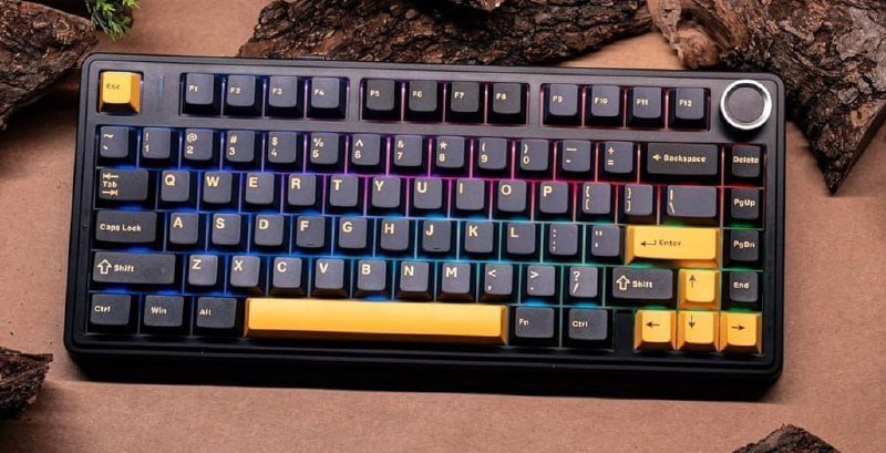 Teclado Sem Fio Mecânico AULA F75 RGB, Hot Swap, Keycaps PBT, Com Knob de Volume - Várias cores 🛒