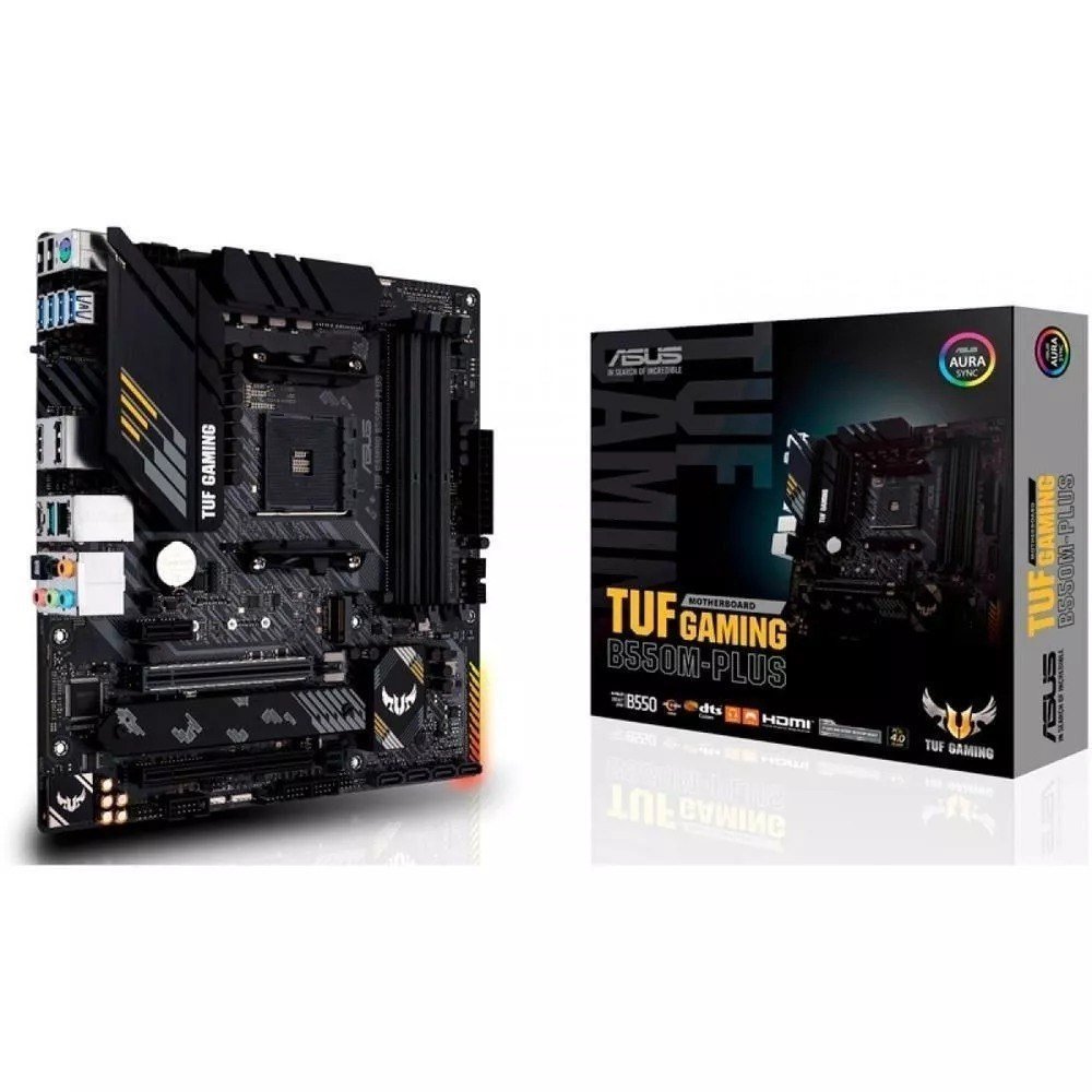 Placa-Mãe AMD AM4 Asus TUF GAMING B550M-Plus - 90MB14A0-C1BAY0 🖥️