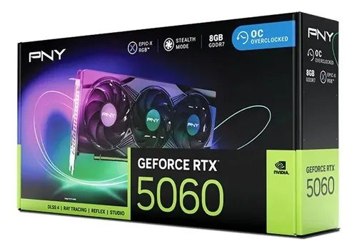 Placa De Vídeo Nvidia Geforce Pny Rtx 5060 8gb Epic-x Rgb Oc
