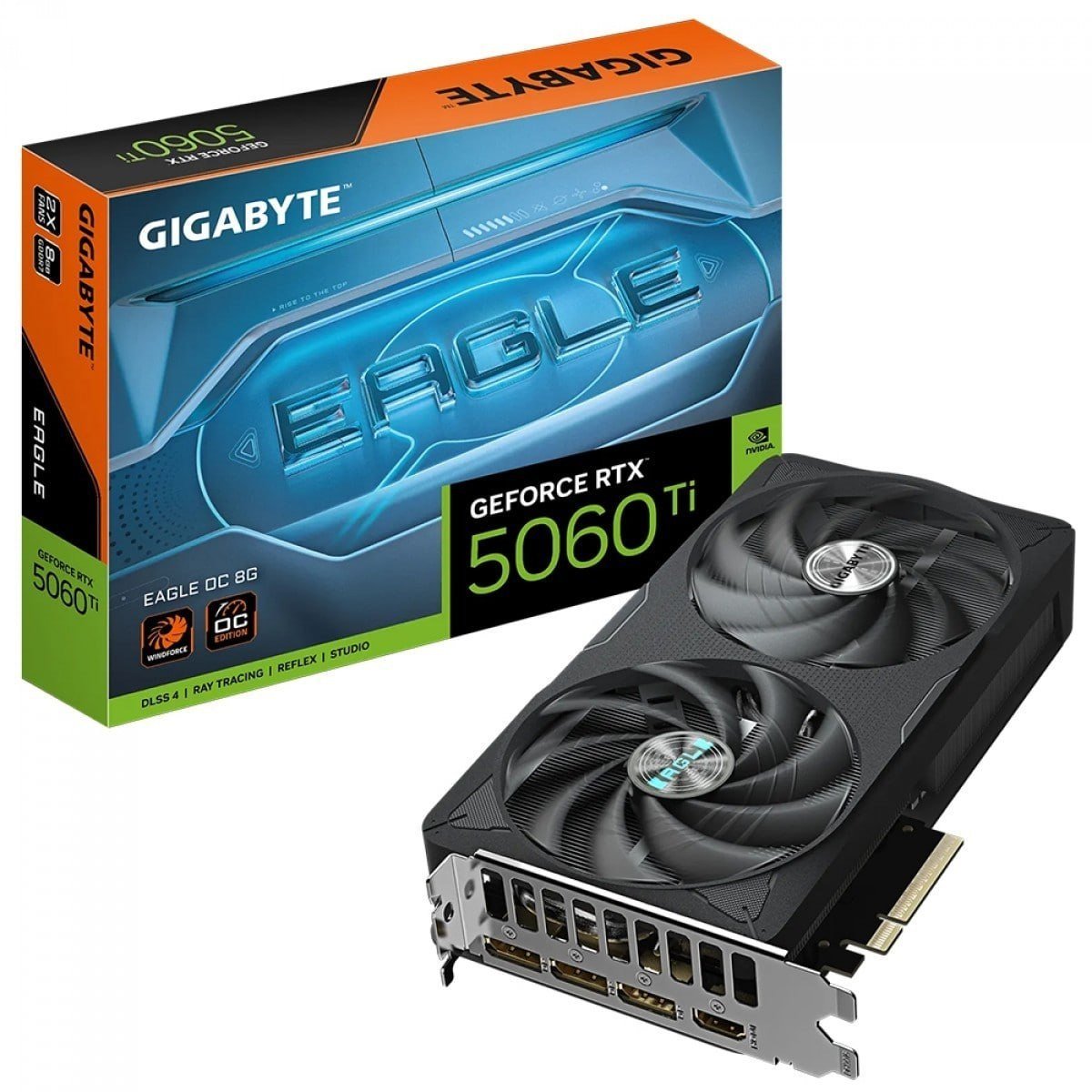Placa de Vídeo Gigabyte NVIDIA GeForce RTX 5060 Ti Eagle OC, 8GB, GDDR7, DLSS, Ray Tracing, GV-N506TEAGLE OC-8GD 🖥️🎮