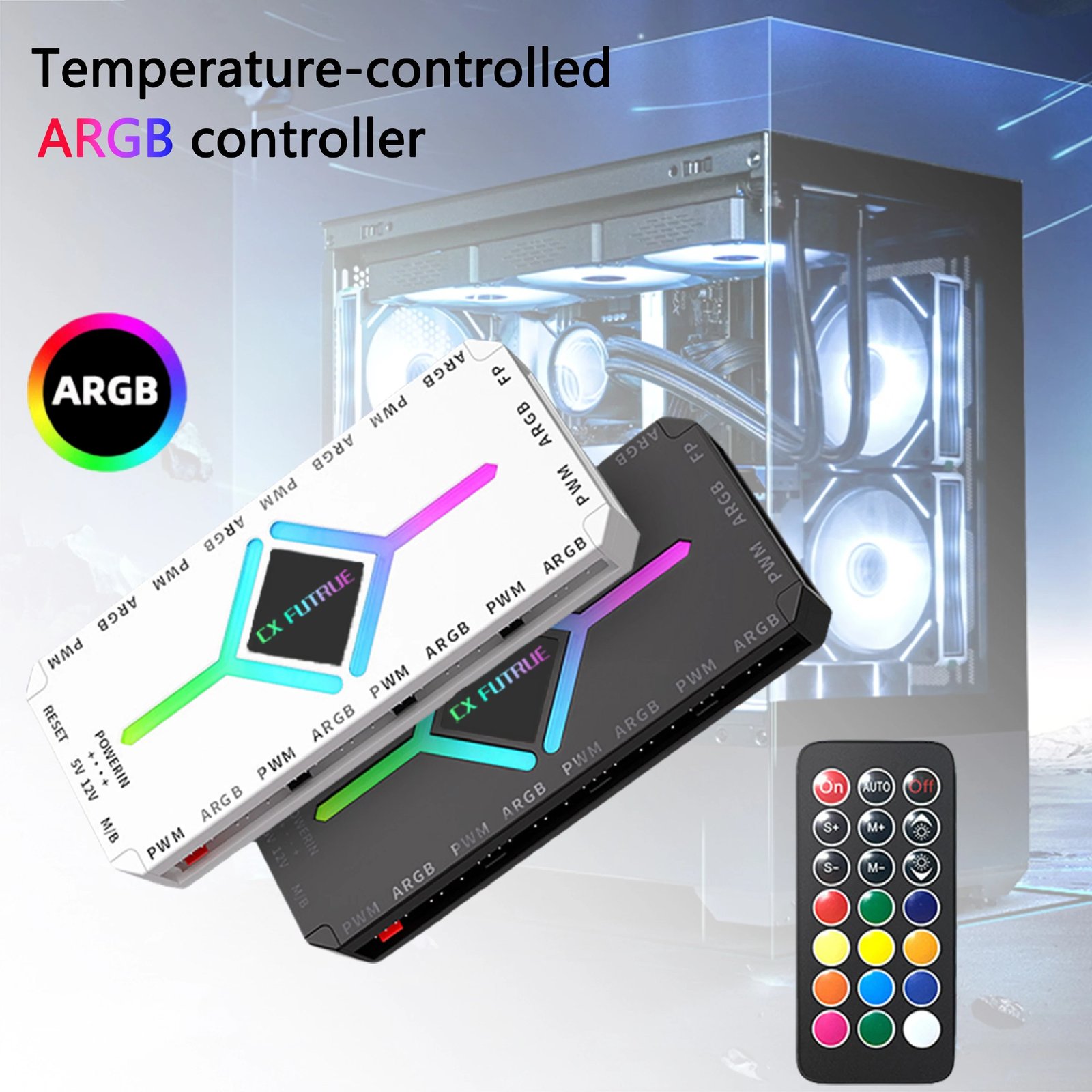 4x Controladora ARGB 3pin 5v, Pwm + controle