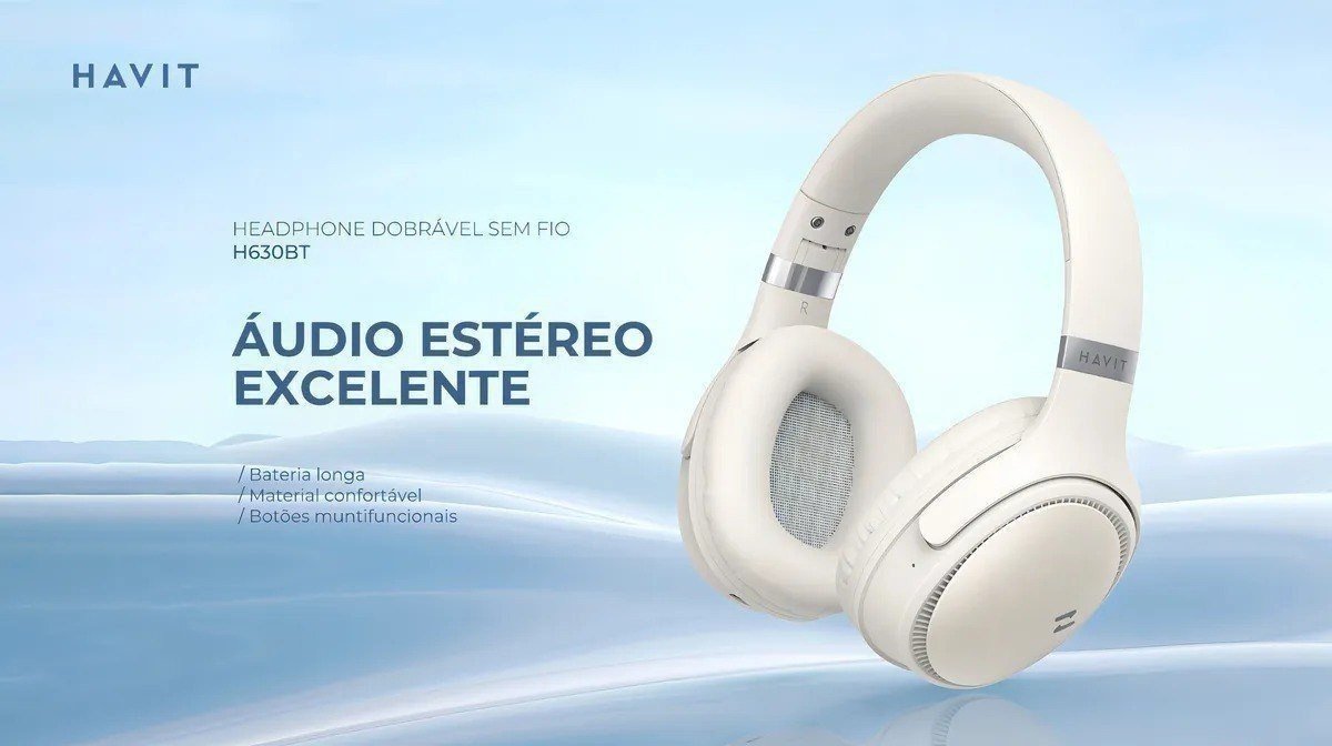 Headphone Gamer Havit H630bt Bluetooth 5.3 On-ear 3d 55h Cor Preto