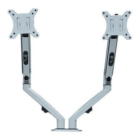 SUPORTE ARTICULADO COM PISTÃO A GÁS PARA 2 MONITORES ZINNIA NIMBO 200, 17 A 27 POL ZNO-ZNNBO200-WH01 🖥️🖥️