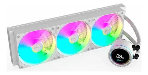 Water Cooler Gamer Kalkan Alpha 360 Argb Com Display Branco