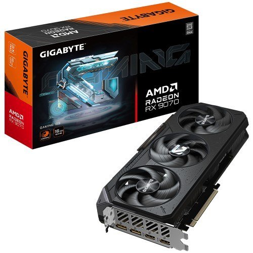 Placa de Vídeo Gigabyte AMD Radeon RX 9070 Gaming, 16GB, GDDR6