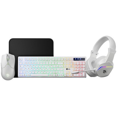 Combo Gamer Ninja Squad 4 Em 1, Headset, Teclado, Mouse e Mousepad, USB, Rainbow