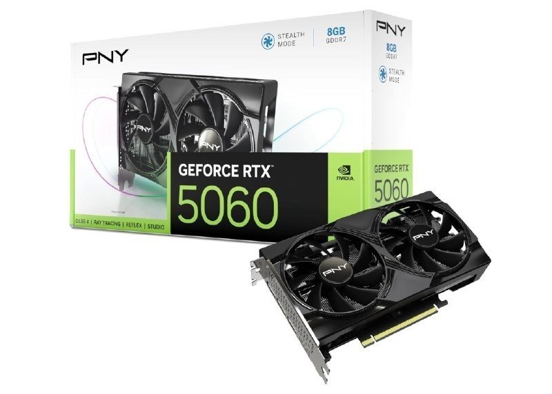 Placa de Vídeo NVIDIA GeForce PNY RTX5060 8GB DUAL FAN OC Blackwell 🖥️🎮