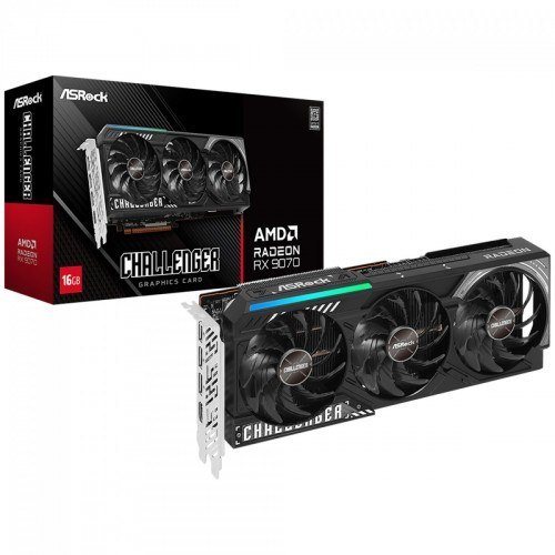 Placa de Vídeo ASRock AMD Radeon RX 9070 Challenger 16GB GDDR6