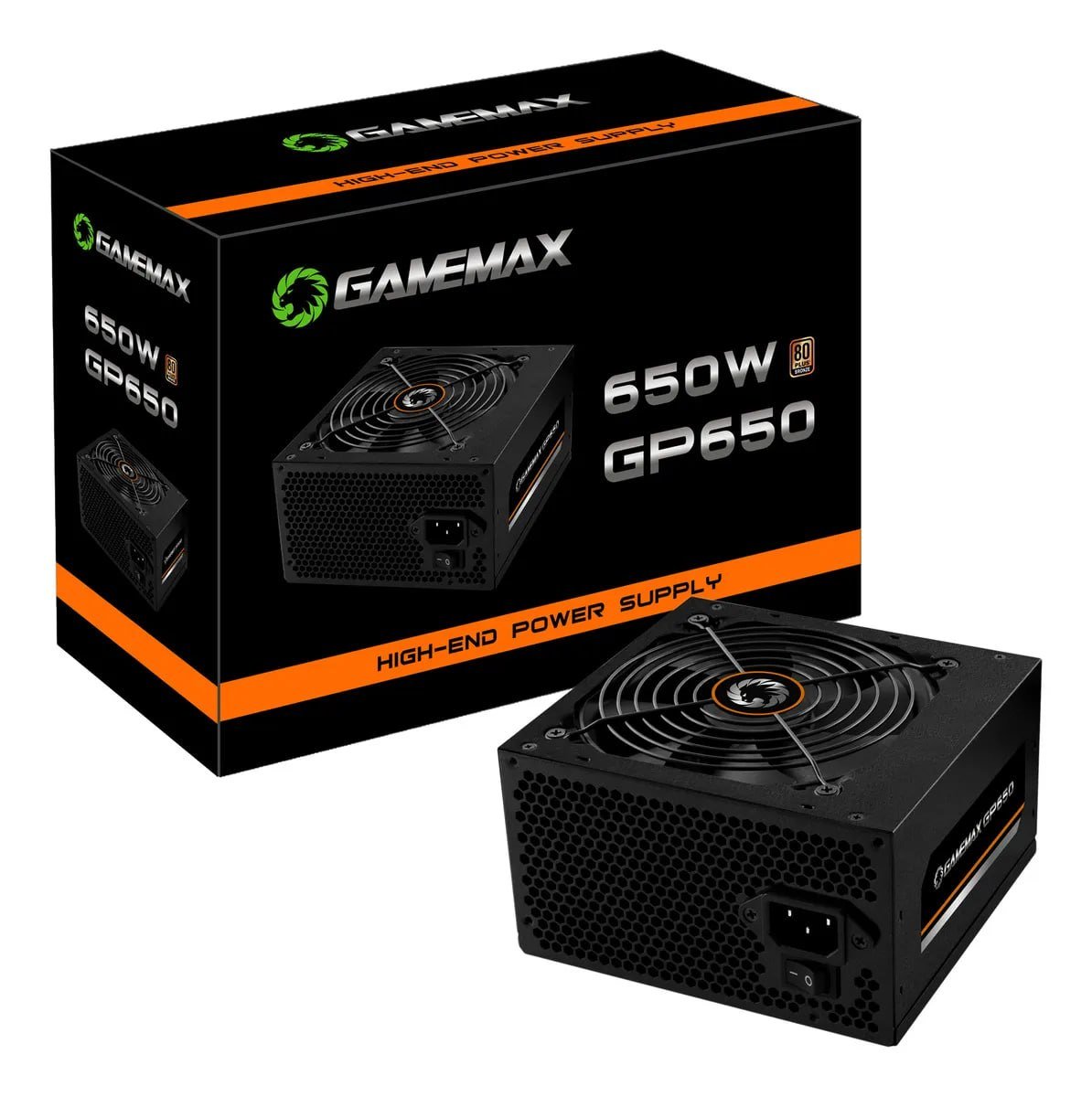 Fonte Alimentação Preta 650W Gamemax GP650 80 Plus 🖥️⚡
