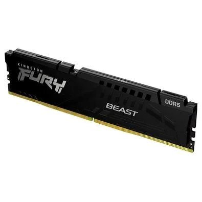 Memória RAM Kingston Fury Beast, 16GB, 5200MHz, DDR5, CL40, para Intel XMP, Preto KF552C40BB-16