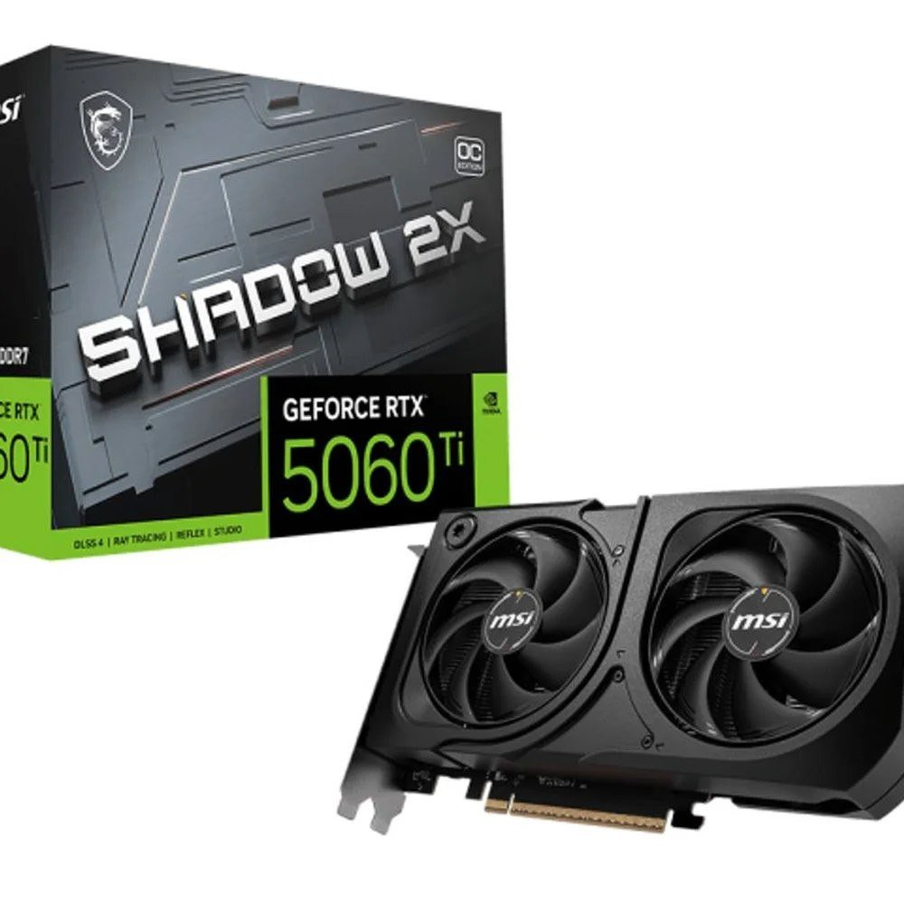 RTX 5060 TI 8GB, Shadow 2x OC Plus - MSI