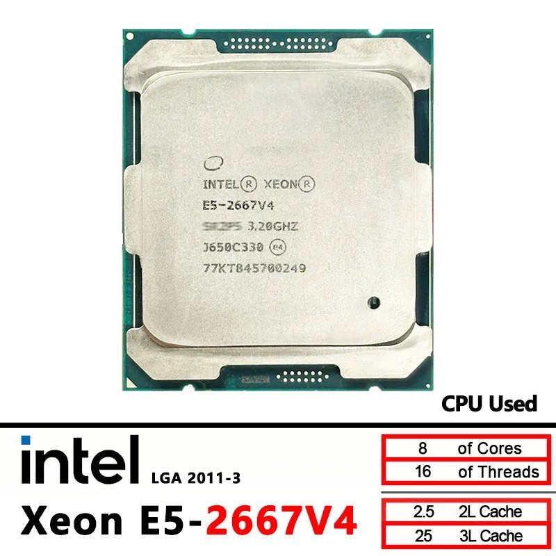 Xeon E5 2667v4 x99 Processador CPU Intel 2667 v4