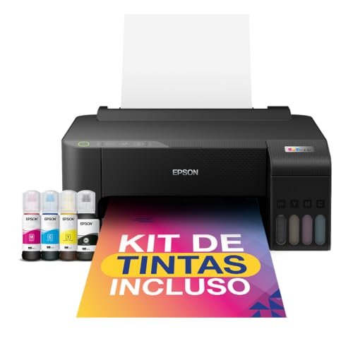 Impressora Epson EcoTank L1250 - Tanque de Tinta Colorida, Wi-Fi Direct, Comando de voz, Bivolt, Cor: Preto