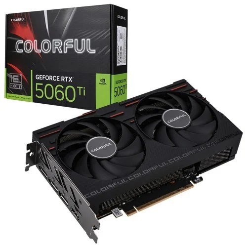 Placa de Vídeo Colorful NVIDIA GeForce RTX 5060 Ti Gaming DUO 16GB-V