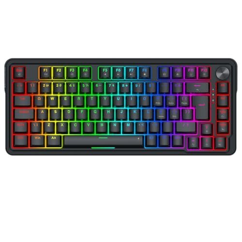 Teclado Gamer Magnético Redragon Ucal RGB Preto 75% ABNT2 8K Polling Rate K673RGB-M