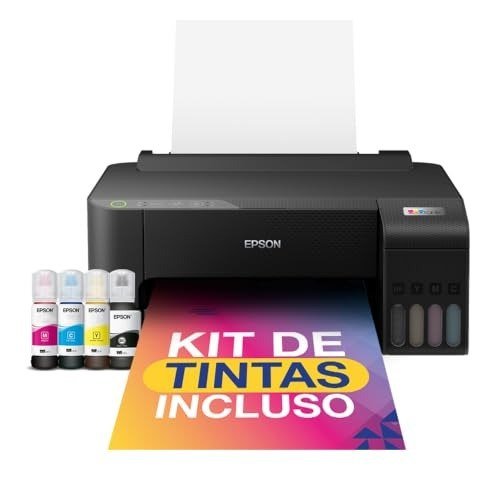 Impressora Epson EcoTank L1250 - Tanque de Tinta Colorida, Wi-Fi Direct, Comando de voz, Bivolt, Cor: Preto