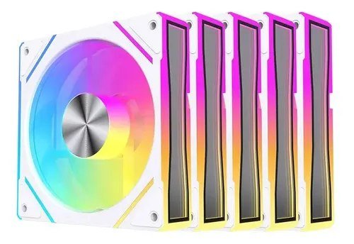 Kit Ventoinhas Acegeek Chroma ARGB Preto 5x120mm PWM com 60 CFM