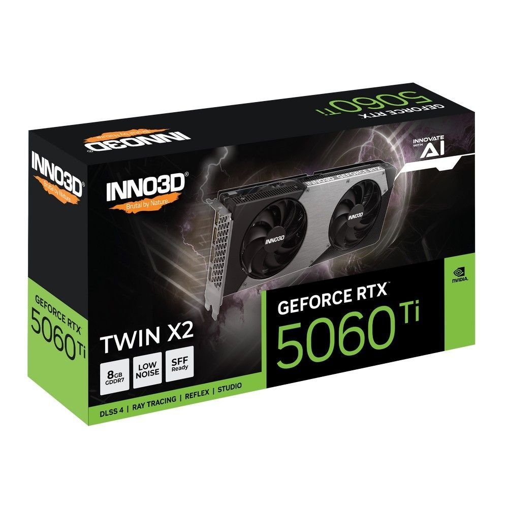 Placa de Video GeForce NVIDIA INNO3D RTX5060TI 8GB TWIN X2 GDDR7