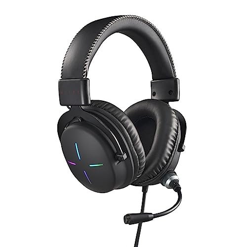 Headset Gamer Nitro NHW200 design over-ear RGB com Microfone omnidirecional