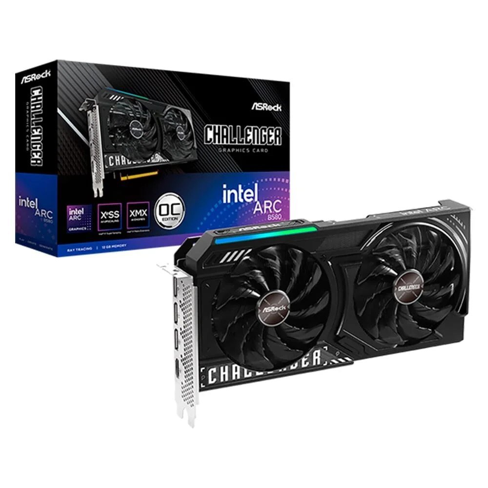 Placa de Vídeo ASRock Intel Arc B580 Challenger 12G OC