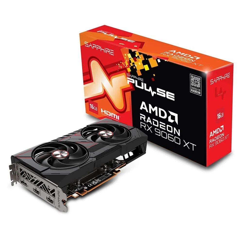 Placa de Vídeo SAPPHIRE RX 9060 XT PULSE AMD Radeon 16GB