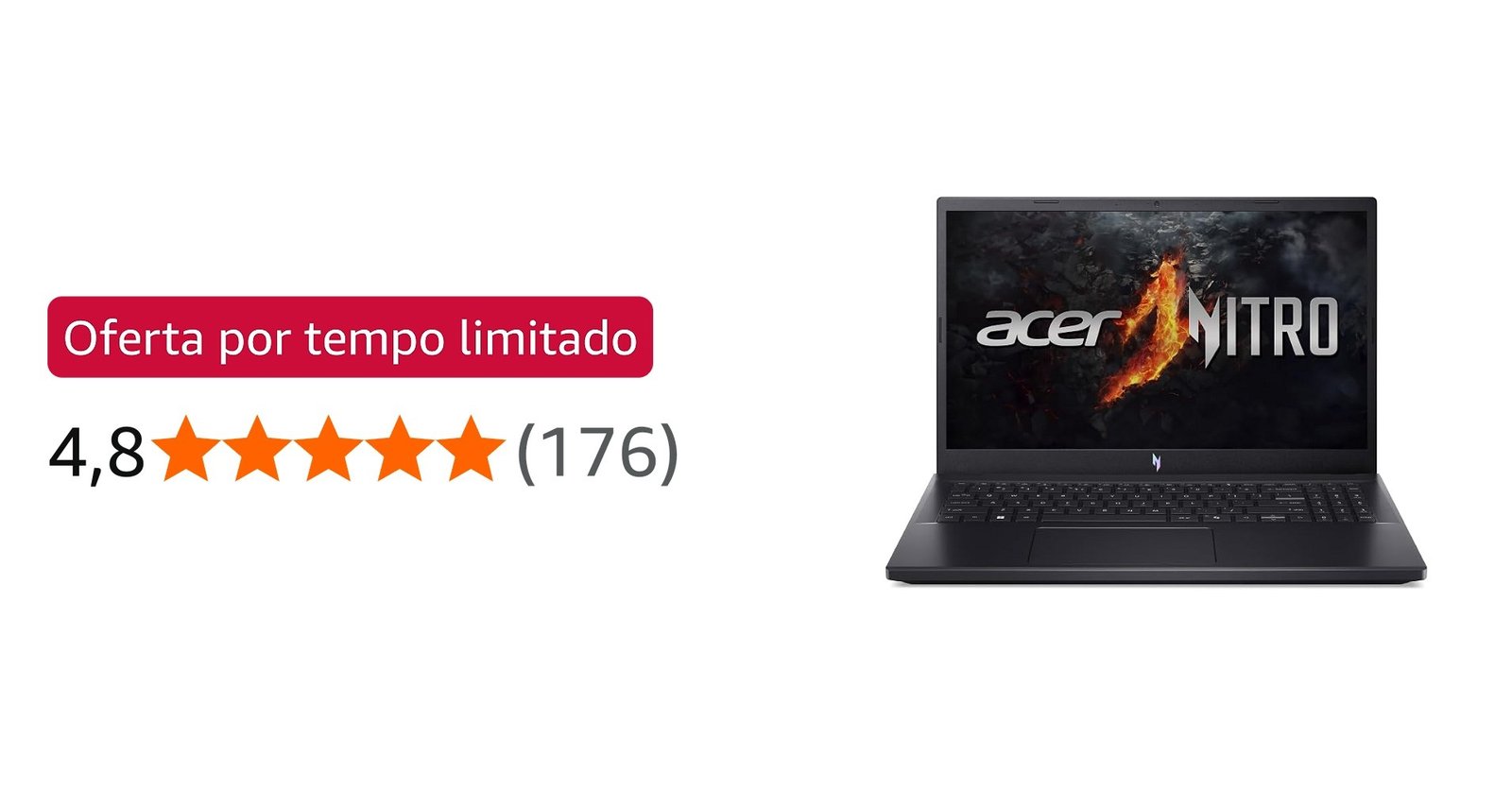 Notebook Gamer Acer Nitro V15 4050 6gb RYZEN 7 7735HS (VERSÃO COM 16GB RAM)