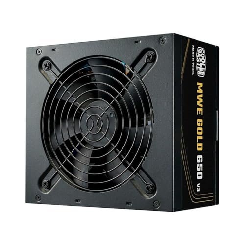FONTE COOLER MASTER ATX 3.1 650W MWE GOLD 650 V3 PFC ATIVO 80 PLUS GOLD COM CABO DE FORCA GARANTIA 5 ANOS