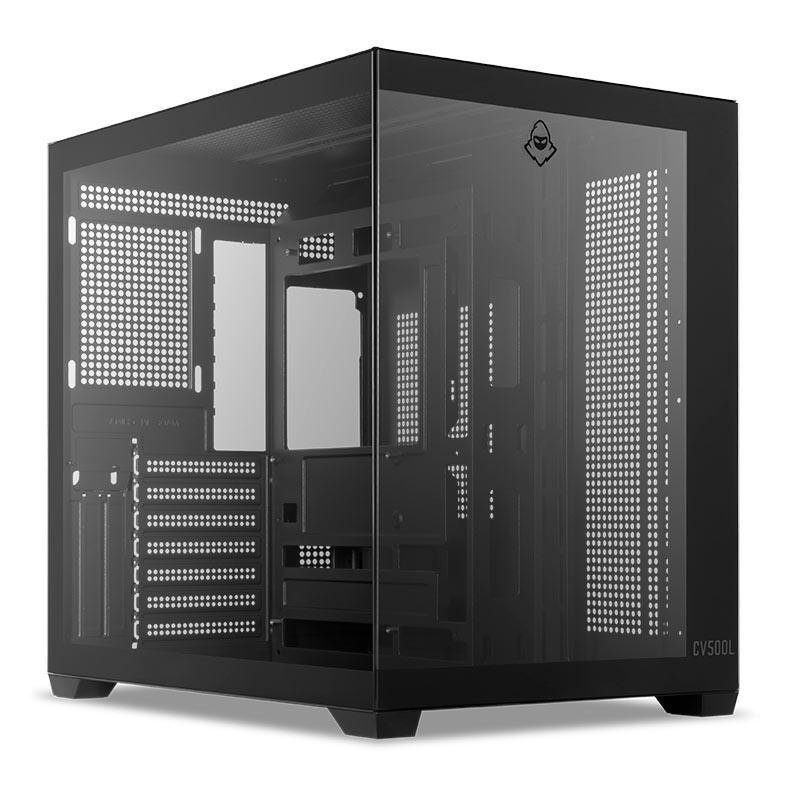 Gabinete Gamer Aquário Mancer CV500L, Mid Tower, Lateral De Vidro, Preto